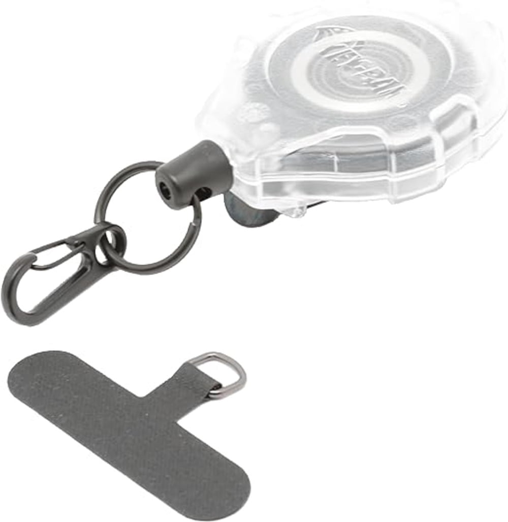 KEY-BAK Ratch-It Retractable Anti-Theft Phone Tether with Belt Clip for All Cases-Clear