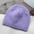 thumbnail image 2 of AJGRHE Mens Beanies Knitted Winter Hat Watch Skull Cap Warm Beanie Hat for Men Women Unisex Gifts Purple One Size, 2 of 3
