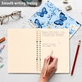 thumbnail image 5 of Haosy Blue Butterflies and Flowers Notebooks 2 Pcs 1-subject Journal 60 Sheets A5 College Ruled Paper Detachable Ring 8.3"x5.7", 5 of 8