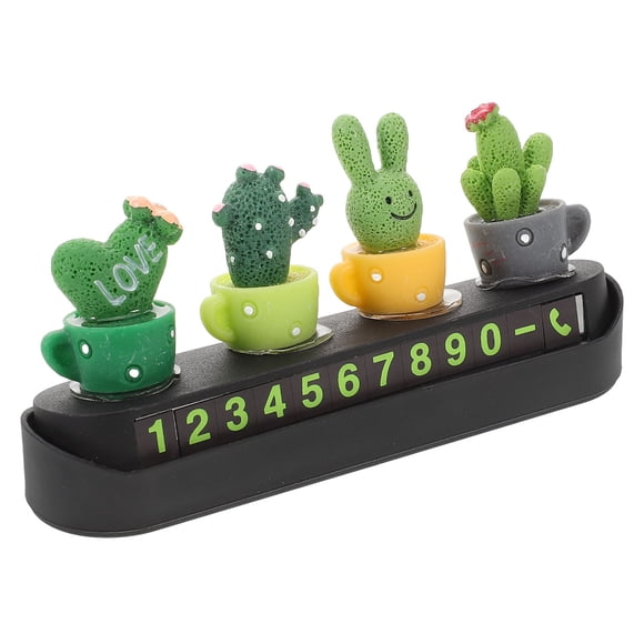HONITANO Creative Small Parking Phone Number Plate Multi Color Temporary Dashboard Display for Vehicle