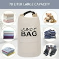 thumbnail image 4 of Kimmama Rice White Laundry Bag with Strap,70L Laundry Backpack for Camping, 4 of 7