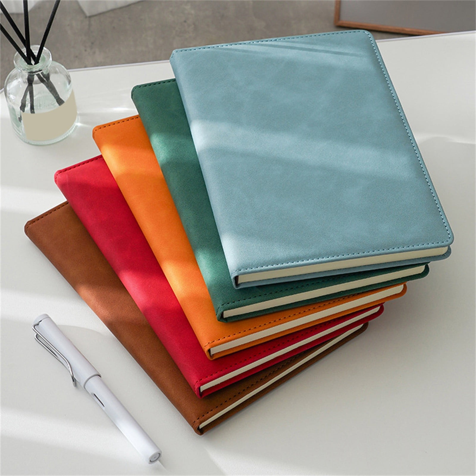 Journaling Notebooks, Travelers Notebook, Notebooks for Work, Personalized Notebook, Aesthetic Friendly Notebook, Leather Hardcover for Woman Men 5.71x8.27 Inch 1Pcs