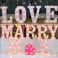 thumbnail image 4 of Hariumiu Warm White Alphabet Light Led Letter Light Glitter Alphabet Sign with Hanging Hole Night Light Party Wedding Home Decoration Led Light, 4 of 8