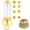 Yellow, variant on YAZHPA Cupcake Injector/Decorating Icing Set, 9-Piece Set, Stainless Steel Laminating gunCookie gunSqueeze cookie makerCream laminating gunLaminating nozzleSoluble beansBaking tools (Yellow 9pcs)