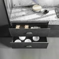 thumbnail image 4 of Goo-Ki 2.5"(64mm) Hole Centers Satin Nickel Kitchen Cabinet Pulls,Closet Classic Zinc Alloy Drawer Cabinet Drawer Pulls with Fan-Shaped,6 Pack, 4 of 6
