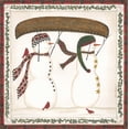 thumbnail image 2 of Shamp, Cindy 15x15 Gold Ornate Wood Framed with Double Matting Museum Art Print Titled - Canoe Snowman, 2 of 4