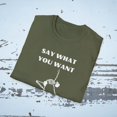 thumbnail image 4 of I CAN'T WAIT TO CLAP BACK FUNNY SKELETON SLANG Unisex Softstyle T-Shirt, 4 of 8