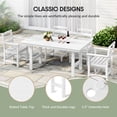 thumbnail image 5 of WestinTrends Ashore 6-Piece Outdoor HDPE Rectangular Patio Dining Table Set with Bench, Turquoise, 5 of 12