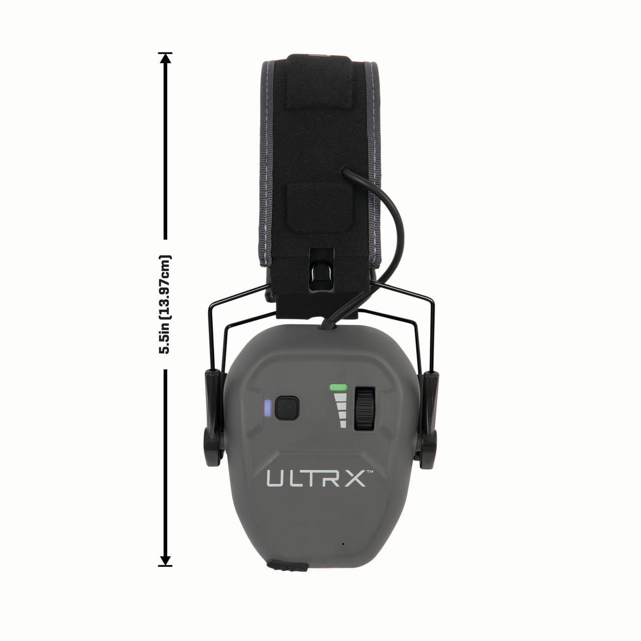 ULTRX Bionic Bluetooth Earmuffs, Nrr 22 Decibels, Gray, 0.52 lb, Model 2242A