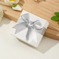 thumbnail image 6 of Teissuly Gray Bow White Gift Box Gift For Girlfriend Jewelry Box Earrings Ring Necklace Bracelet Jewelry Packaging Box Ribbon Storage Box Bow Storage Box, 6 of 8