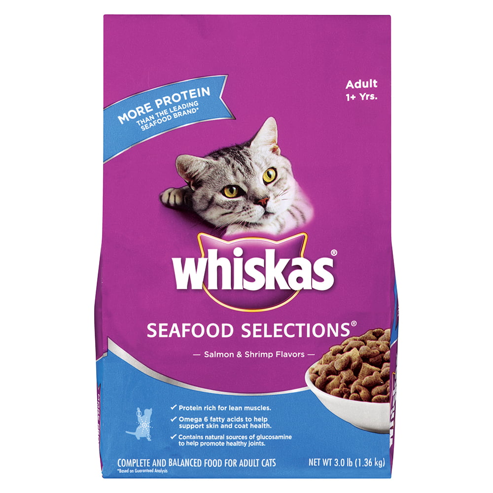 Whiskas Selections Seafood with Salmon and Shrimp Flavors Dry Cat Food