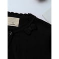 thumbnail image 6 of Aislor Kids Girls Bowknot Knitted Bolero Cardigan Single Button Closure Sweater Black 10, 6 of 7