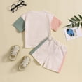 thumbnail image 4 of kpoplk Baby Boy Summer Clothes 12 Months 2 Piece Set Short Sleeve Stripe Tee Pocket Shorts Outfit(Red,18-24 M), 4 of 7