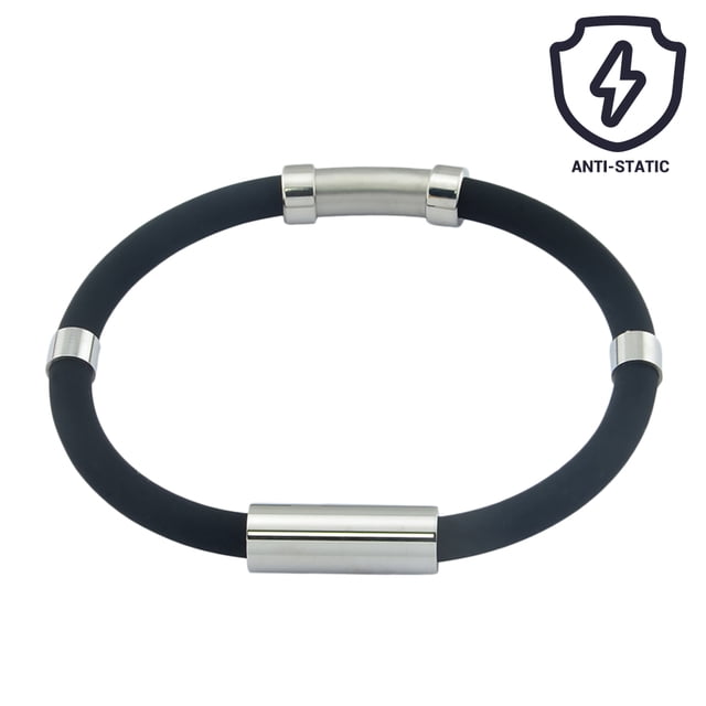 Pulsera antiestática ANGGREK de silicona para hombres 20 cm y mujeres 18 cm