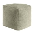 thumbnail image 5 of Ox Bay Parker Square Green Solid Indoor Pouf Ottoman, 18"H x 18"W, 5 of 8