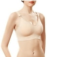thumbnail image 4 of Tumotour Front Open Bras For Women Breastfeeding Cotton Pre Opening Button Breast Feeding Bra Maternity Sleep Bras No Underwire Snap Front Closure Comfort Lace Trim Bras, 4 of 9