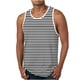 thumbnail image 2 of Tanques para Hombre para el Verano Solto Chaleco Raya Impresión Deporte Cuello Redondo Superior, 2 of 5