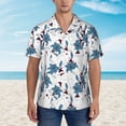 thumbnail image 2 of Rateoe Lilies Flowers Pattern Men’s Hawaiian Shirt – Short Sleeve Button-Down Tropical Beach Shirt, Lightweight & Breathable Casual Aloha Shirt with Pocket,X-Large, 2 of 7