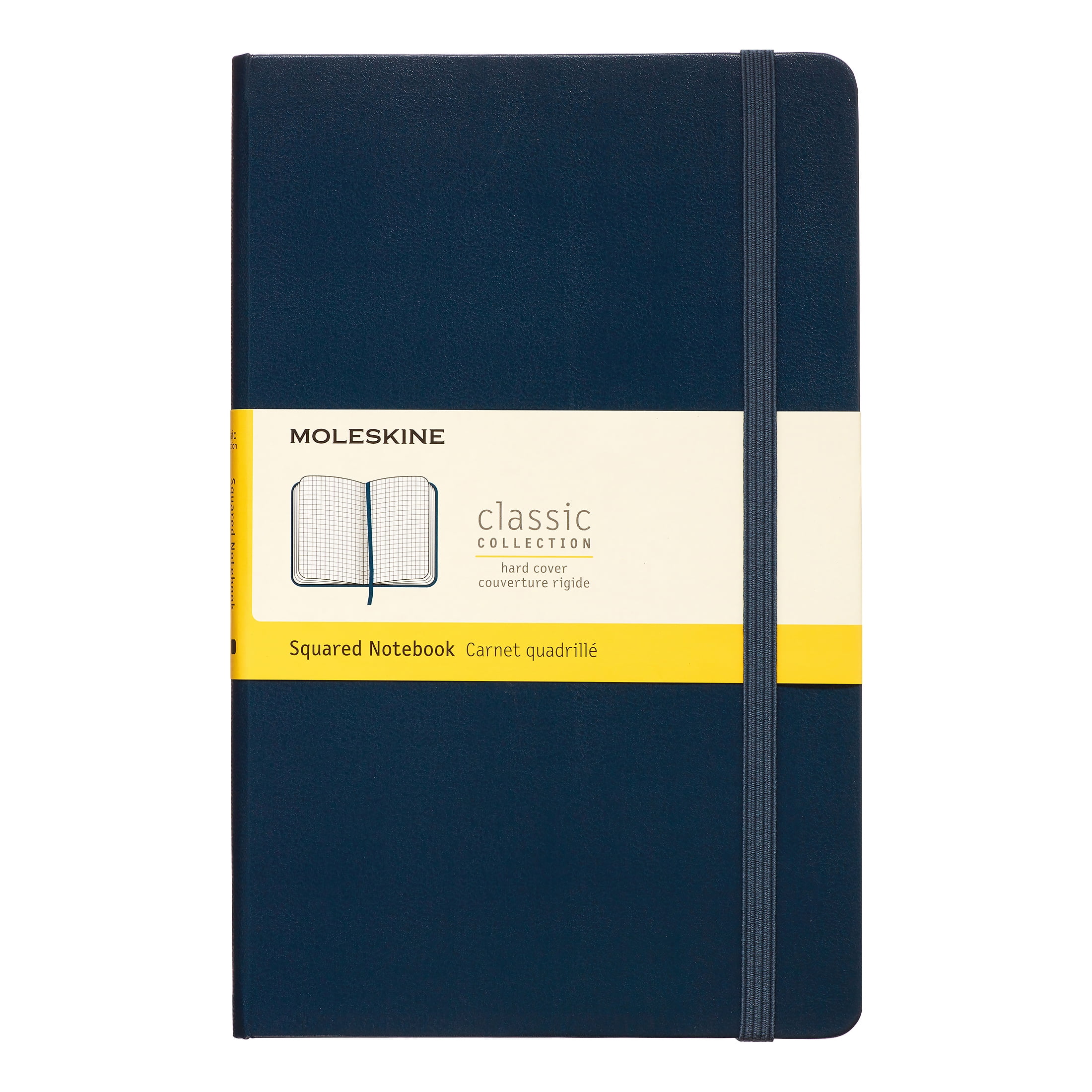 Moleskine classic squared large notebook hard cover sapphire blue 5