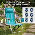 thumbnail image 5 of Ktaxon Backpack Foldable Camping Chair, Green, 2 Piece, 5 of 10
