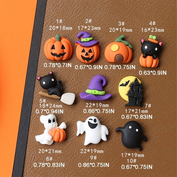 Clearance Sale | 50-Pack Mini Resin Halloween Pumpkin Beads for DIY Crafts, Table Scatter and Party Decoration