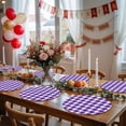 thumbnail image 5 of Round Placemats Buffalo Check Watercolor 15 inch Set of 2 Table Mats for Dining Table Purple White Plaid FarmHouse Heat Resistant Non-Slip Kitchen & Home Decorative Place Mat Set, 5 of 8