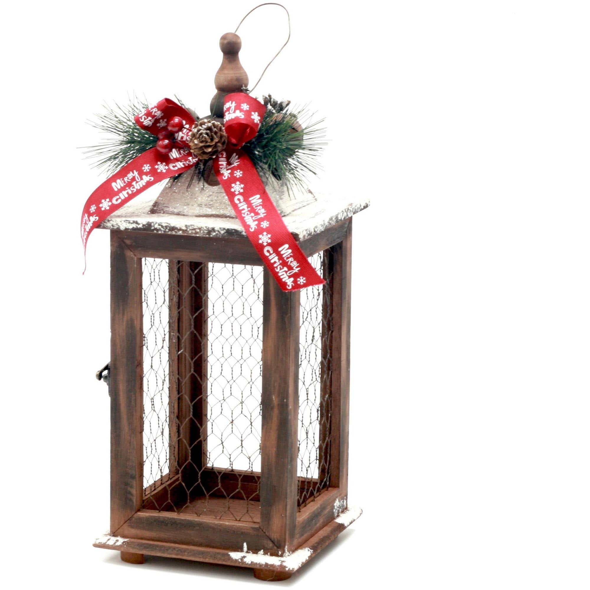 Holiday Time 15inch Wood Lantern