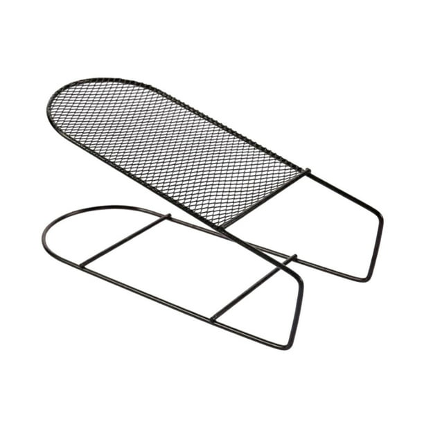 EeaseMX Organizador de zapatos con ranuras, ajustable, de hierro, de doble capa, integrado, con ahorro de espacio creativo (negro)