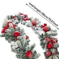 thumbnail image 3 of Artificial Snowy Cedar Garland 5.9ft with Pine Cones and Berries, Frosted Winter Greenery Garland for Christmas Mantle, Wedding, Holiday Party, and Table Centerpiece Decorations, 3 of 5