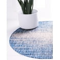 thumbnail image 5 of Unique Loom Outdoor Modern Collection Area Rug - Ombre (4' 1" Round Blue/Ivory), 5 of 7