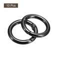 thumbnail image 3 of Uxcell Round Spring O Rings, 10Pcs 0.9 Inch OD Trigger Buckle Snap Clips for Bags, Purses, Keyrings, Black, 3 of 7