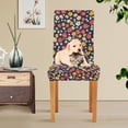 thumbnail image 4 of Yayeee 2 Pack Dining Chair Covers Stretch Parson Chairs Slipcovers Seat Protector, Small Colorful Flower, 4 of 6