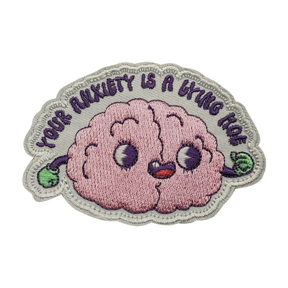 Uijokdef 1 PCS Your Anxiety is a Wrong Hog Brain Patch Embroidered Patch