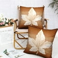 thumbnail image 5 of Fall Pillow Covers Maple Leaf Pillow Covers 18x18 Set of 2 Autumn Decorative Pillow Cases Brown Cotton Linen Farmhouse Throw Pillow Cover for Living Room Patio Couch Outdoor, 5 of 6