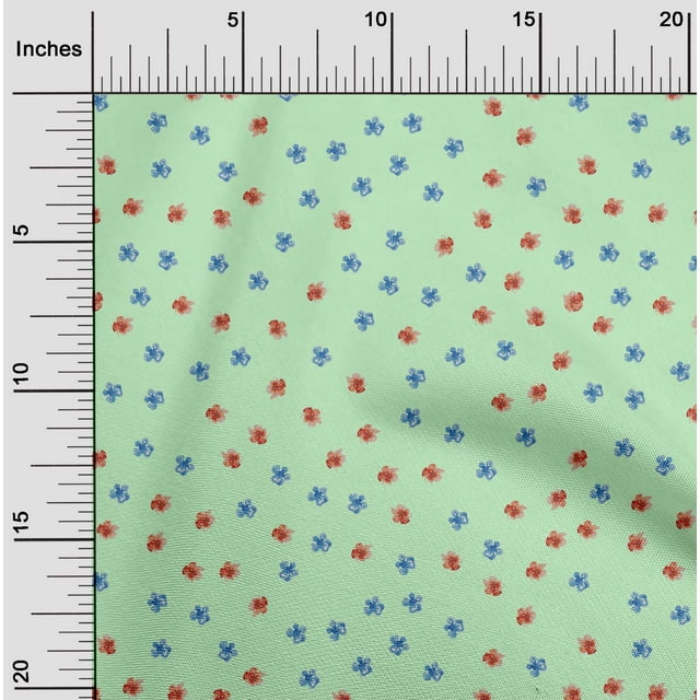 oneOone Georgette Viscose Fabric Artistic Floral Flower Printed Fabric 1 Yard 42 Inch Wide