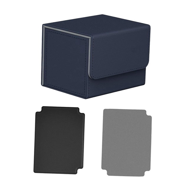 Caja de Almacenamiento DYNWAVEMX para Baraja de Cartas con Cierre Magnético Azul Oscuro