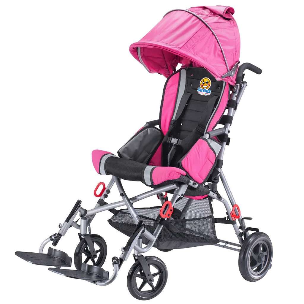 SMILEZ Adaptive Pediatric Stroller for Special Needs Kids, Umbrella Pushchair for Disability, Easy Folding