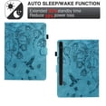 thumbnail image 2 of Case for Samsung Galaxy Tab S9/S8/S7, Classic PU Leather Folio Kickstand Magnetic Closure Slim Fit Cover with Auto Wake/Sleep Function Embossing - Blue, 2 of 6
