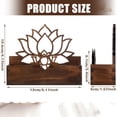 thumbnail image 5 of BQBQERT Flower Carved Business Card Case 5.1x4.1x1.5Inch Wooden Name Card Organiser Storage Box For Desk Management, 5 of 8