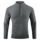 thumbnail image 1 of Camiseta deportiva para hombre, transpirable, de manga larga, para correr, ciclismo, atletismo, entrenamiento, baloncesto, cuello redondo, cremallera, 1 of 2
