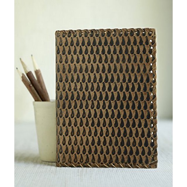 Journal en Cuir Véritable Fait Main Pages Non Doublées Écologiques Journal de Voyage Compact pour Hommes & Femmes (Collection Mer Profonde)