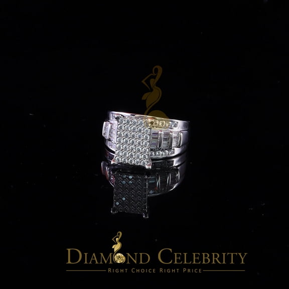 Diamond Celebrity's 2.25ct Cubic Zirconia 925 White Silver Cinderella Engagement Women's Ring Size 8