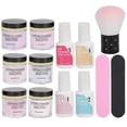 thumbnail image 2 of Nail Dipping Powder Set Nail Art Powder Top Base Coat Gel Dust Brush Manicure Tool SetK1214, 2 of 10