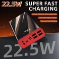 thumbnail image 4 of Misty 80000mAh Power Bank Fast Charging 22.5W USB C External Battery Pack With Flashlight Red, 4 of 5