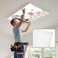 thumbnail image 4 of Cow Flower Magnetic Fluorescent Light Covers for Ceiling Lights 2x4Ft, Farmhouse Cattle Plants Butterfly Floral Office Classroom Kitchen Drop Ceiling Light Covers Lighting Filters Shade Panel 4Packs, 4 of 9