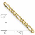 thumbnail image 6 of 10K Yellow Gold 2.75mm Flat Figaro Chain (20 X 2.75) Made In South Africa 10fg070-20, 6 of 6