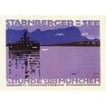 thumbnail image 3 of Vintage Apple Collection 24x18 Black Modern Framed Museum Art Print Titled - Starnberger See, 3 of 5