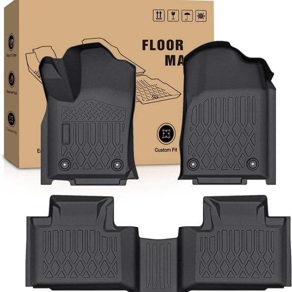 TPE Floor Mats for 2016 2017 2018 2019 2020 2021 2022 2023 Dodge Durango Jeep Grand Cherokee,All Weather Custom Fit Heavy Duty Floor Liners