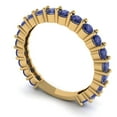 thumbnail image 2 of 1.2 ctw Wedding Band for Women - 14K Yellow Gold Simulated Tanzanite Stackable Eternity Ring, 2 of 6