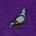 thumbnail image 2 of Dalix Pigeon Embroidered Cotton Tee Lightweight Jersey Mens in Purple 3XL XXX-Large, 2 of 5